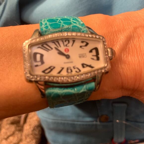 RARE MICHELE RETRO COQUETTE DIAMOND WATCH - Picture 5 of 7